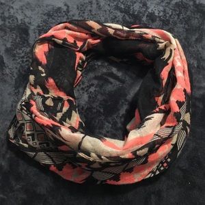 Pink & Black Aztec infinity scarf